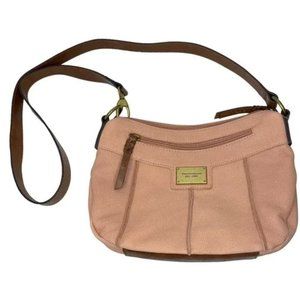 Tignanello Pink Leather Baguette Purse - Gently Used